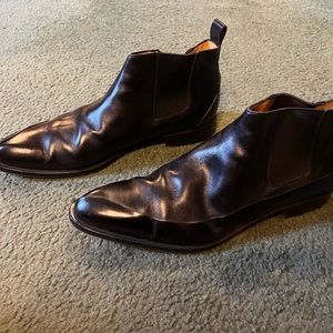 Gianni Versace mens black full leather boots